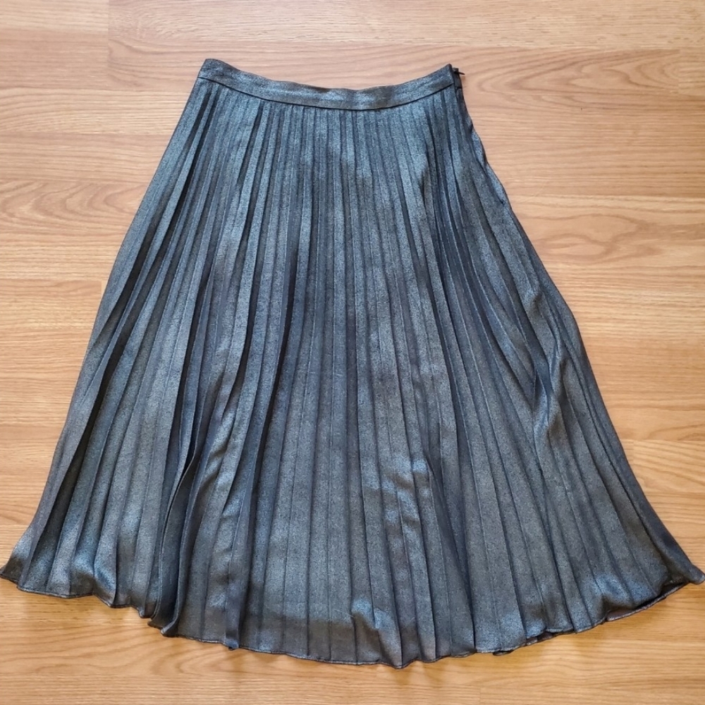 Metallic Midi Skirt